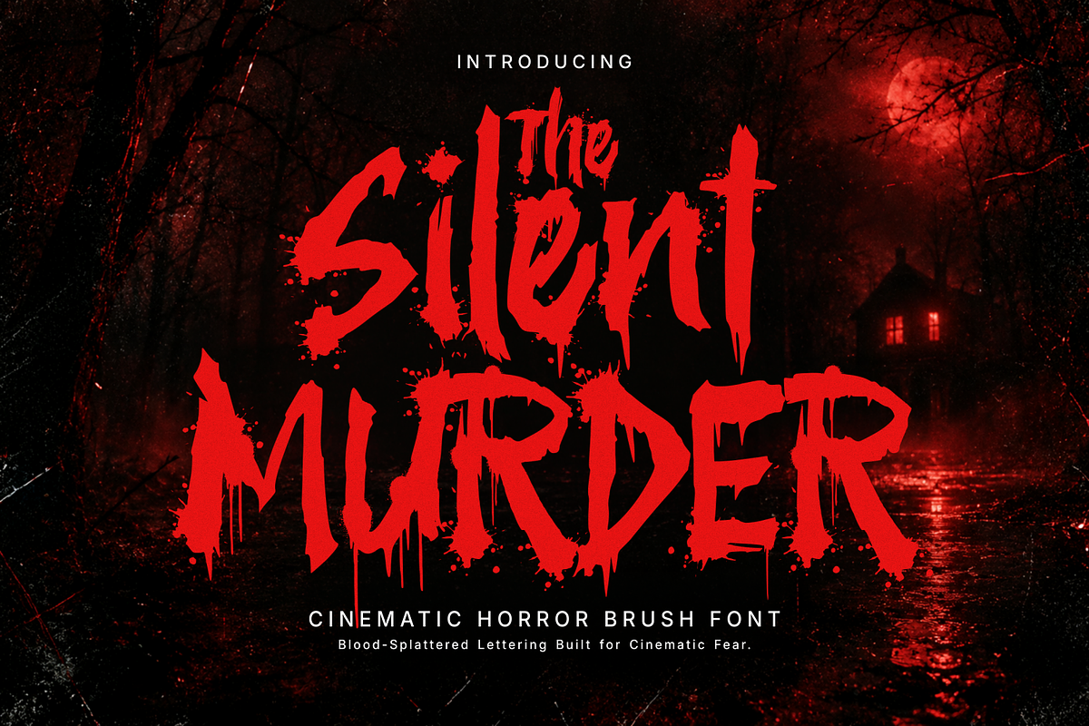 The Silent Murder - Bloody Typeface, a Sans Serif Font by agnyhasyastudio (Photo 1 of 16)