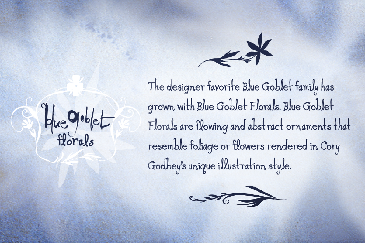 Blue Goblet Florals