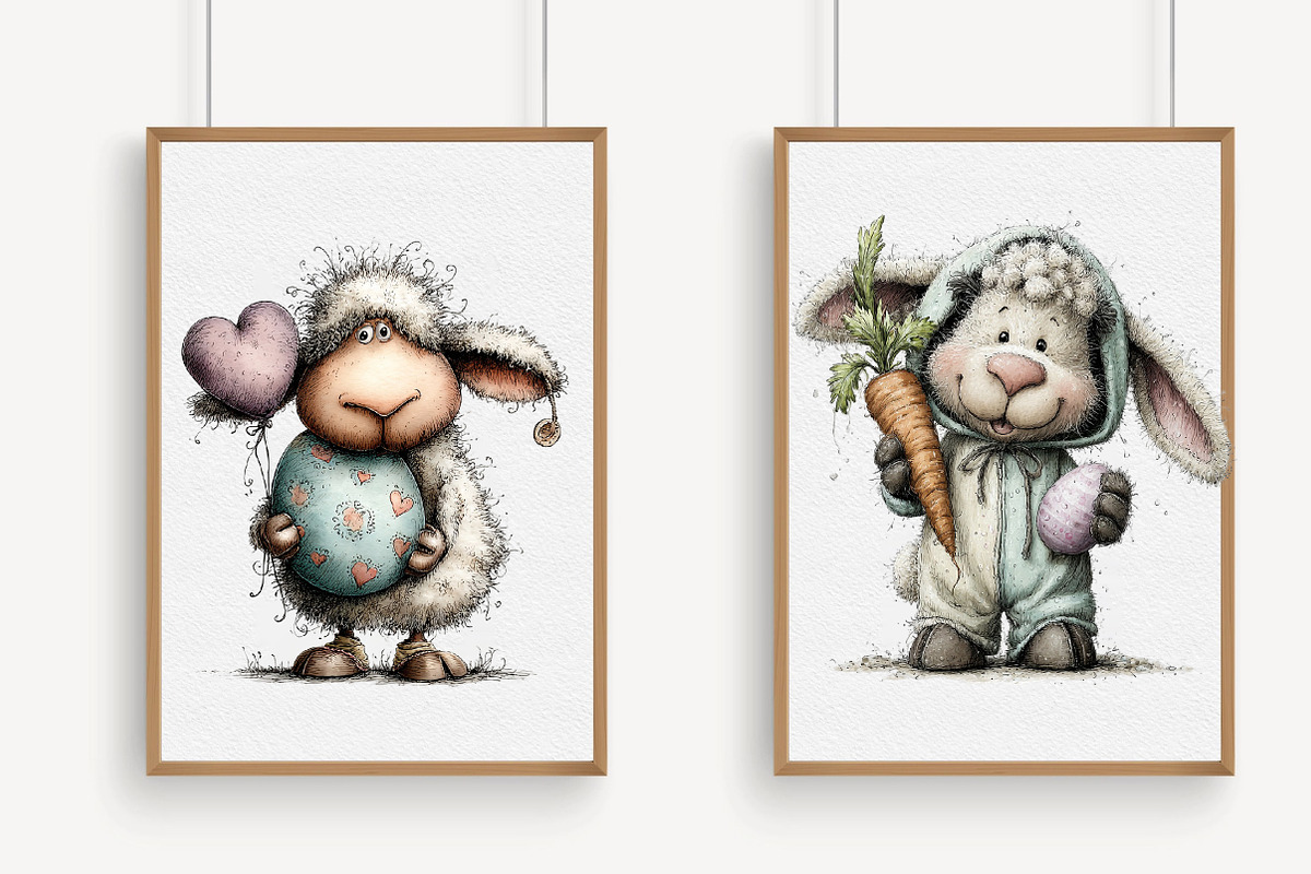 Whimsical Easter Animal Clipart, an Illustration by Libby Wishes (Photo 3 of 6)