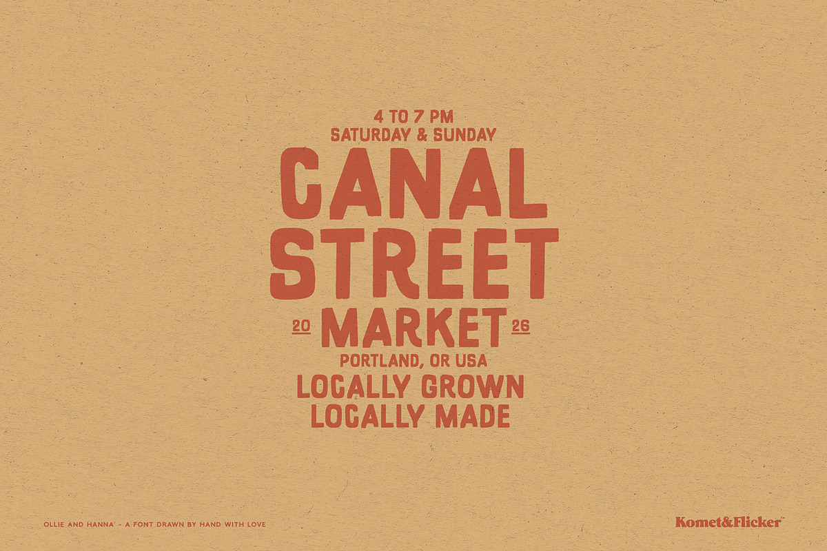 Ollie and Hanna, a Sans Serif Font by Komet & Flicker (Photo 5 of 13)