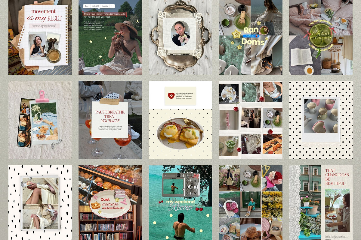 Neutral Scrapbook Creator Bundle, a Social Media Template by Pani Temp. (Photo 5 of 14)