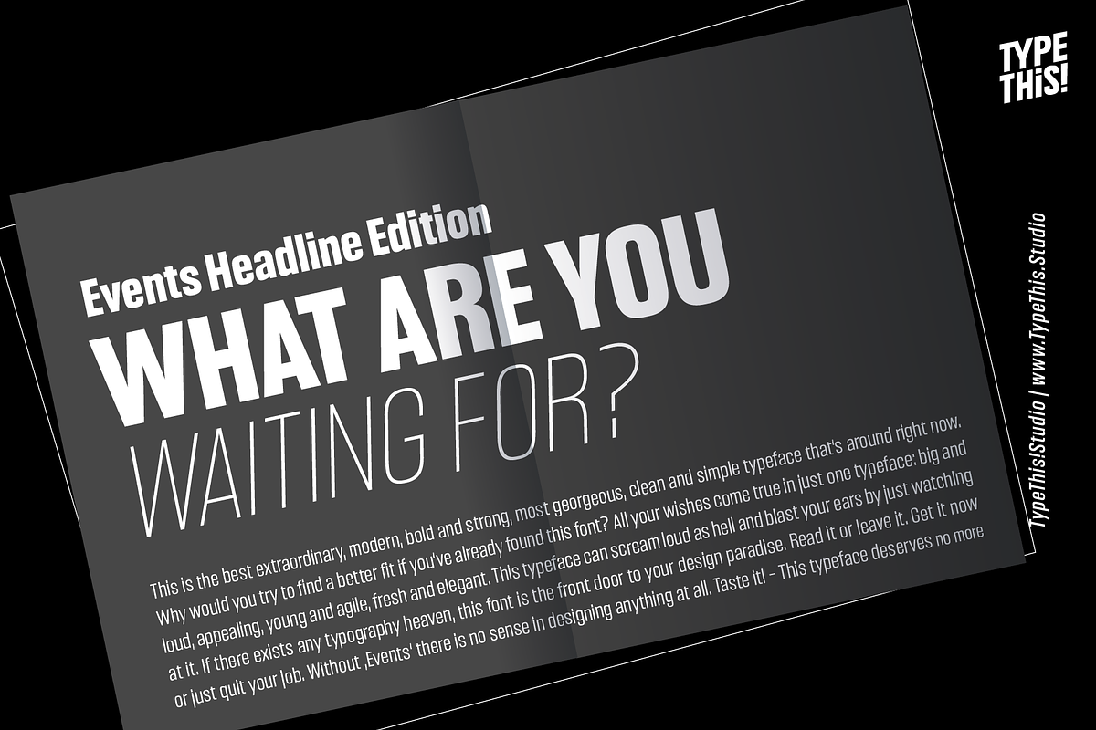 Headlines Core Edition, a Sans Serif Font by TypeThis!Studio (Photo 9 of 9)