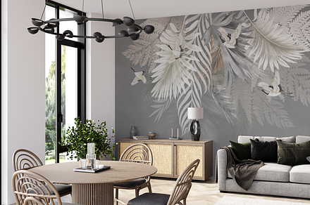 Wallpaper mockup Living room scene