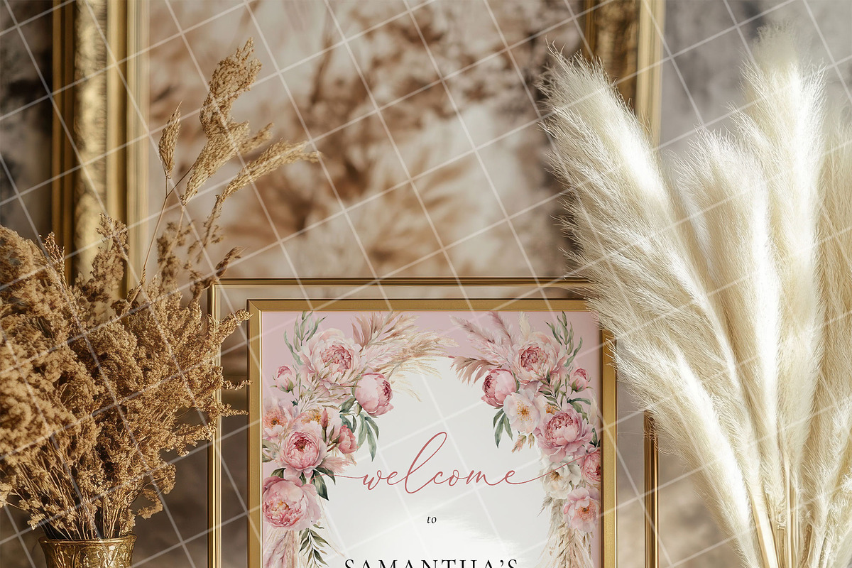 Boho 8x10 table sign number mockup, an Advertising Mockup by Blush Roses Print (Photo 6 of 8)