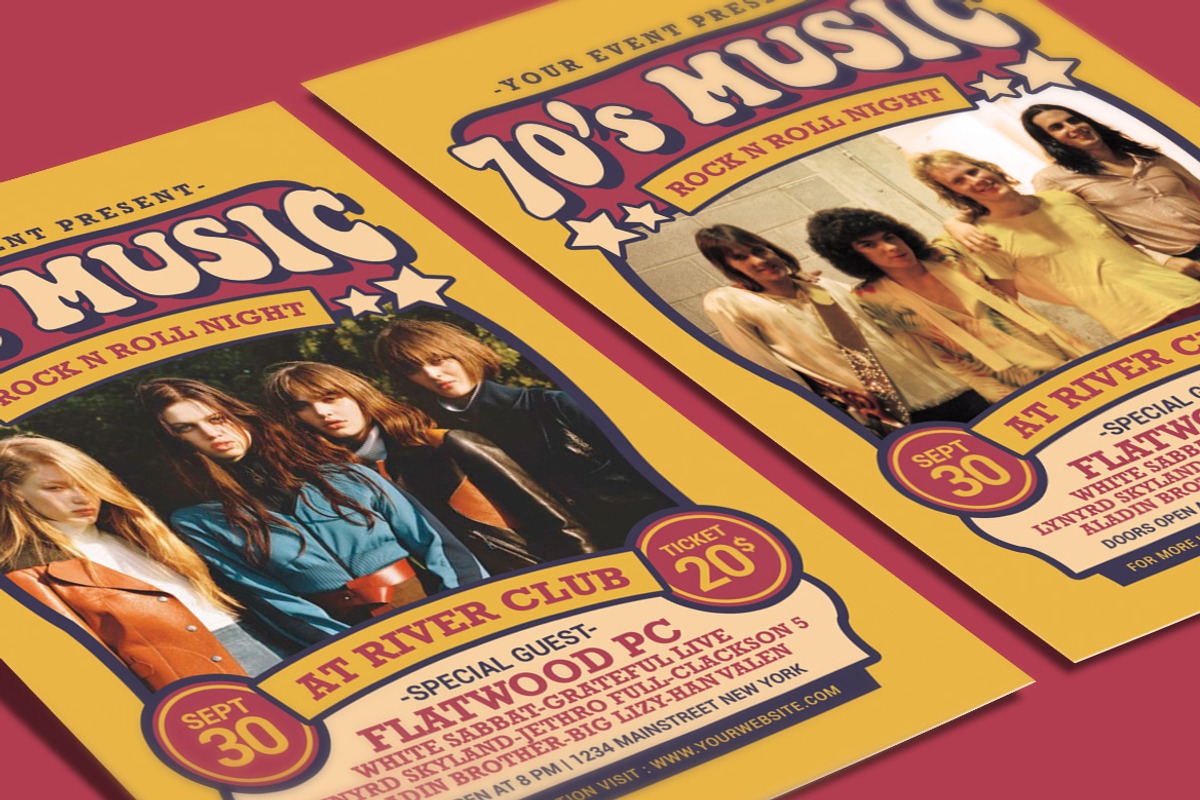 70's Music Show, a Flyer Template by Muhamad Iqbal hidayat (Photo 4 of 4)