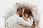 Dreamy Couple Watercolors Effect, an Action Add-On by MRI STUDIO (Thumbnail 13 of 21)