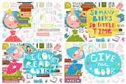 Give me a Book! HUGE Reading Bundle, an Education Illustration by Popmarleo Shop (Thumbnail 3 of 20)