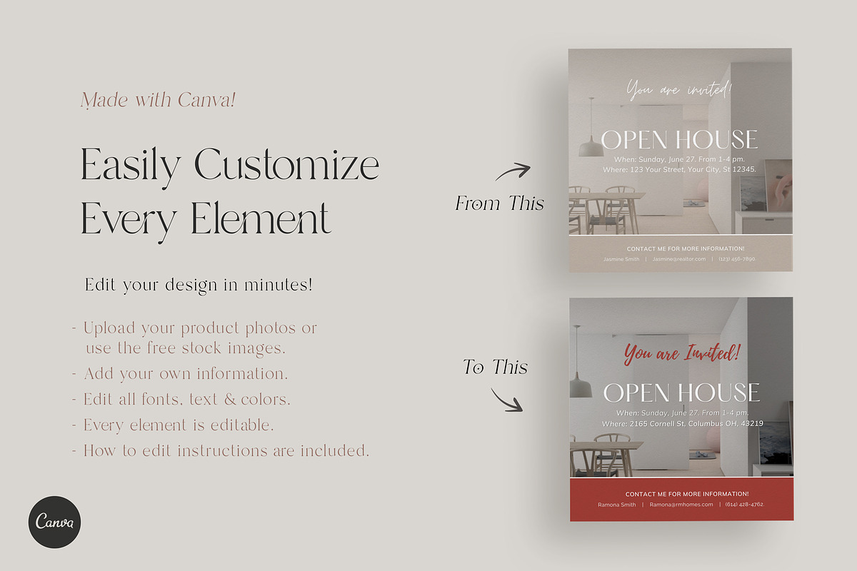 Real Estate Social Media Templates, a Social Media Template by Gebers Marketing & Design (Photo 7 of 8)