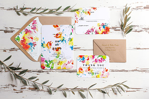 Spring And Summer Wedding Card Set