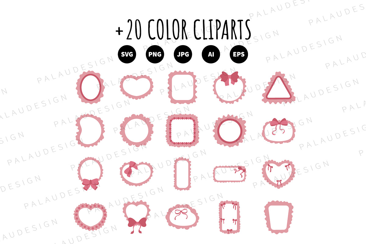 Decorative Frames Clipart Set, a Decorative Illustration by Palau (Photo 8 of 9)