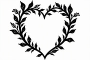 8 Heart Silhouette Floral Frames, an Illustration by hafijul (Thumbnail 4 of 9)