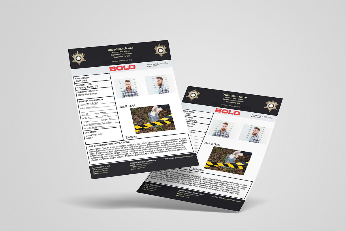 Be On Lookout For (BOLO) Flyer, a Flyer Template by IFBdesign (Photo 7 of 8)