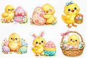 Whimsical Easter Chick Clipart, an Illustration by Craft Nest (Thumbnail 5 of 5)