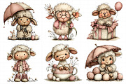 Whimsical Easter Sheep Clipart, an Illustration by Daily.Designs (Thumbnail 7 of 8)