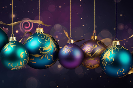 Christmas holidays background with Christmas balls, a Holiday Photo by Natalia Klenova's Shop