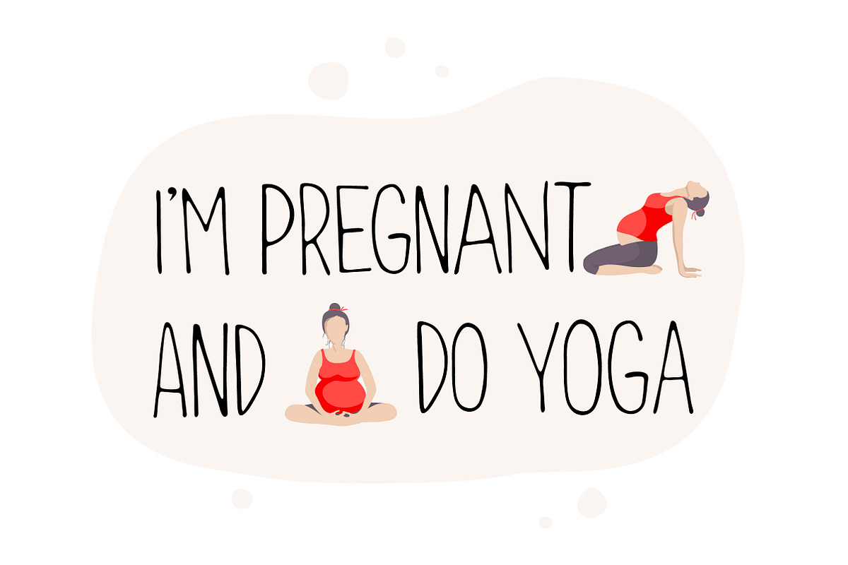 9 yoga poses for pregnant women, an Object Graphic by Olga Bonitas (Photo 5 of 5)