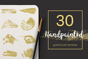 Gold brush strokes + BONUS, an Object Graphic by The Black & Art (Thumbnail 1 of 10)