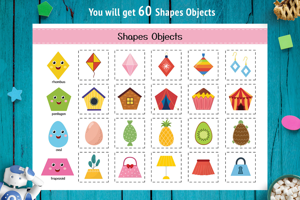 Shapes Activities for Kids, an Education Illustration by Gulnara Sabirova (Photo 4 of 19)