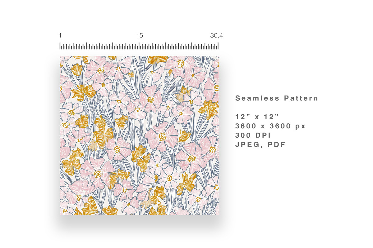 6 Seamless Pattern: Daisy, a Pattern Graphic by StudioCitra (Photo 7 of 10)