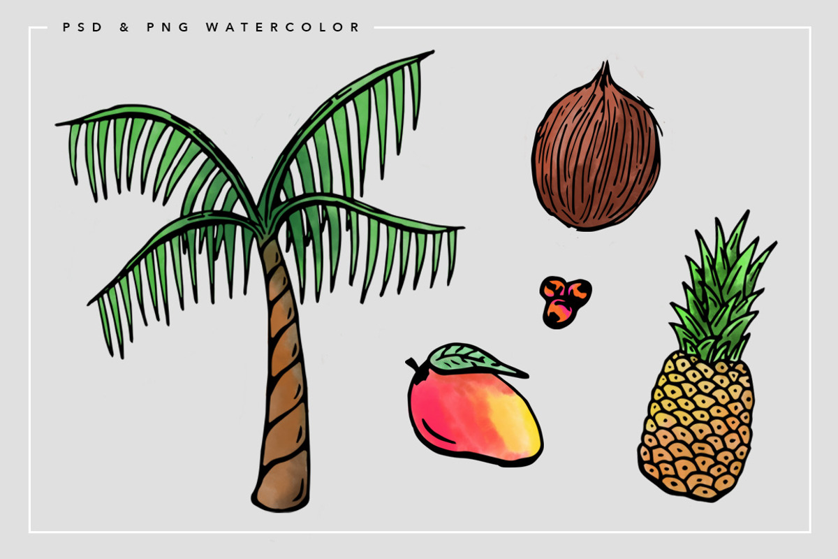 Tropical Watercolor Illustrations, an Illustration by Spring Break Jake (Photo 8 of 19)