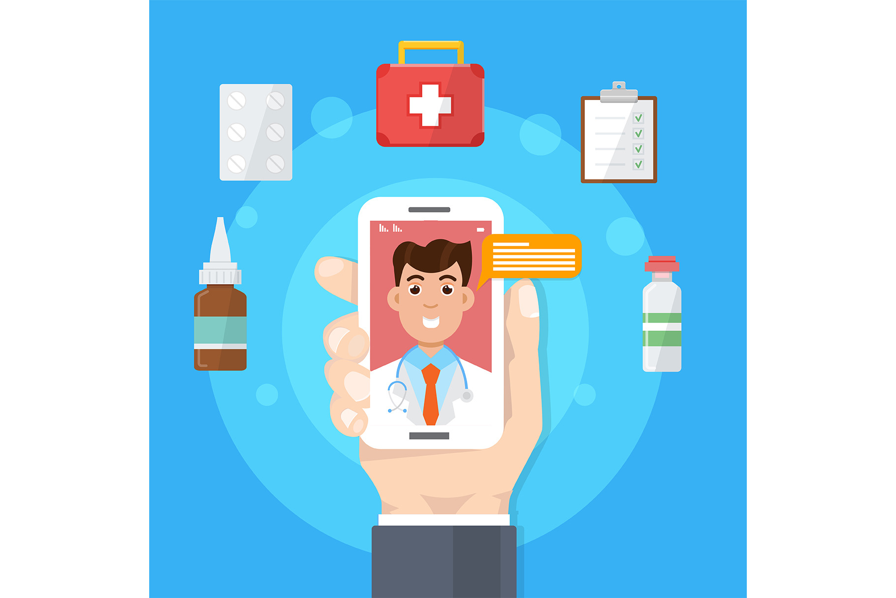 Pharmacy Doctor Online by Andrii Symonenko  Creative Market