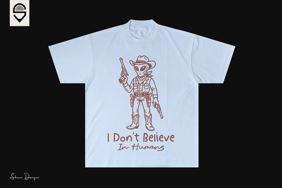 cowboy alien t-shirt design, a Graphic by shaondesigns (Photo 3 of 4)