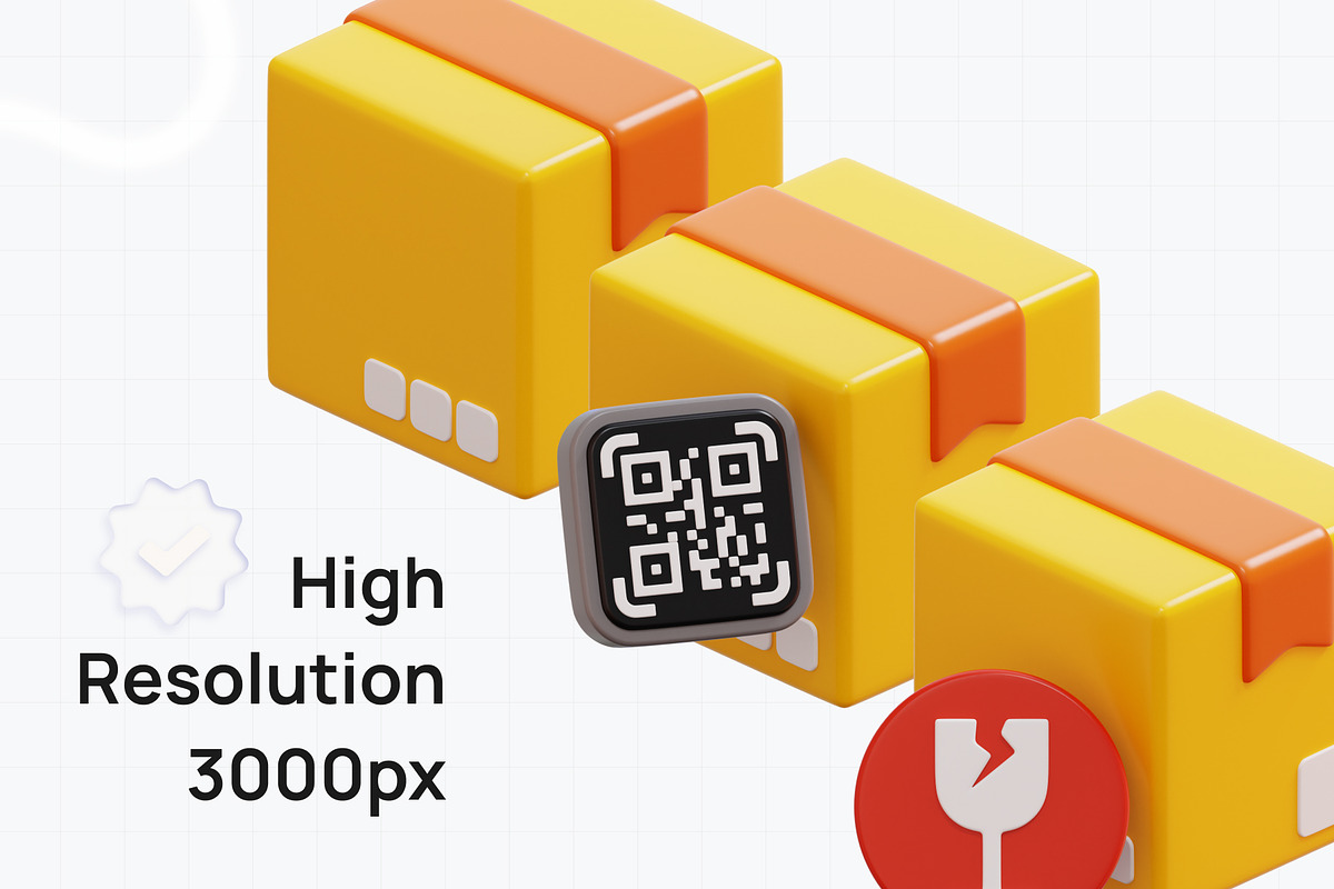 3D Delivery Icon Set for Web & App, a 3D by graficonstuff (Photo 4 of 4)
