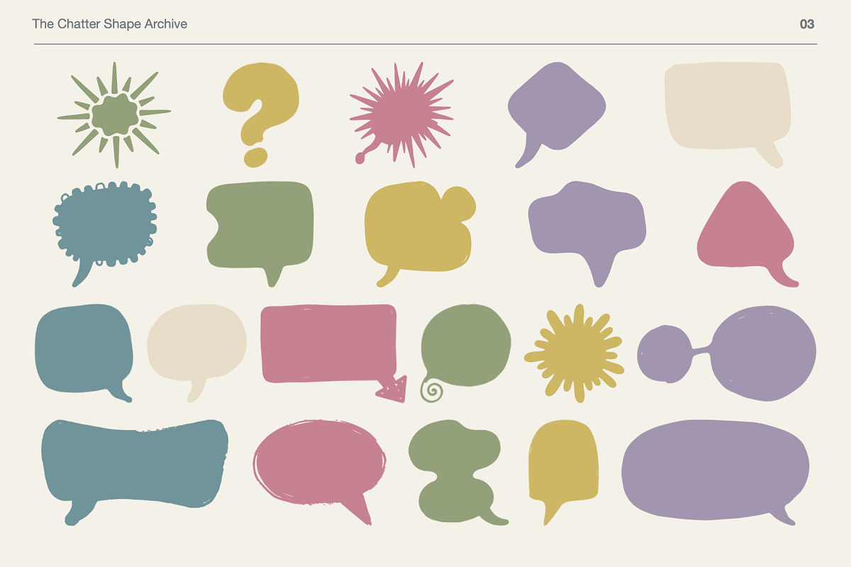 102 Hand-Drawn Bubble Shapes, an Object Illustration by designvectx (Photo 4 of 8)