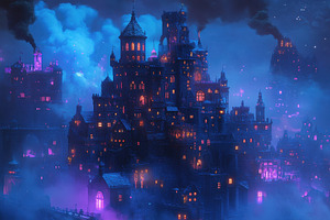A stunning, dangerous castle stands, a Photo by Pavel_design