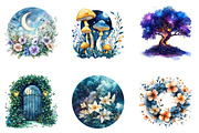 Magical Celestial Garden Clipart, an Illustration by SinaCreation (Thumbnail 3 of 5)