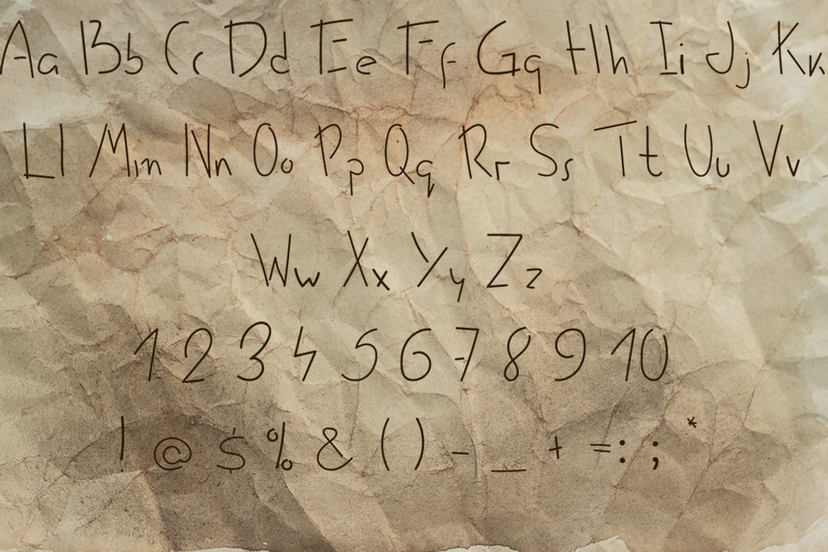 Quick handwritten font preview 2