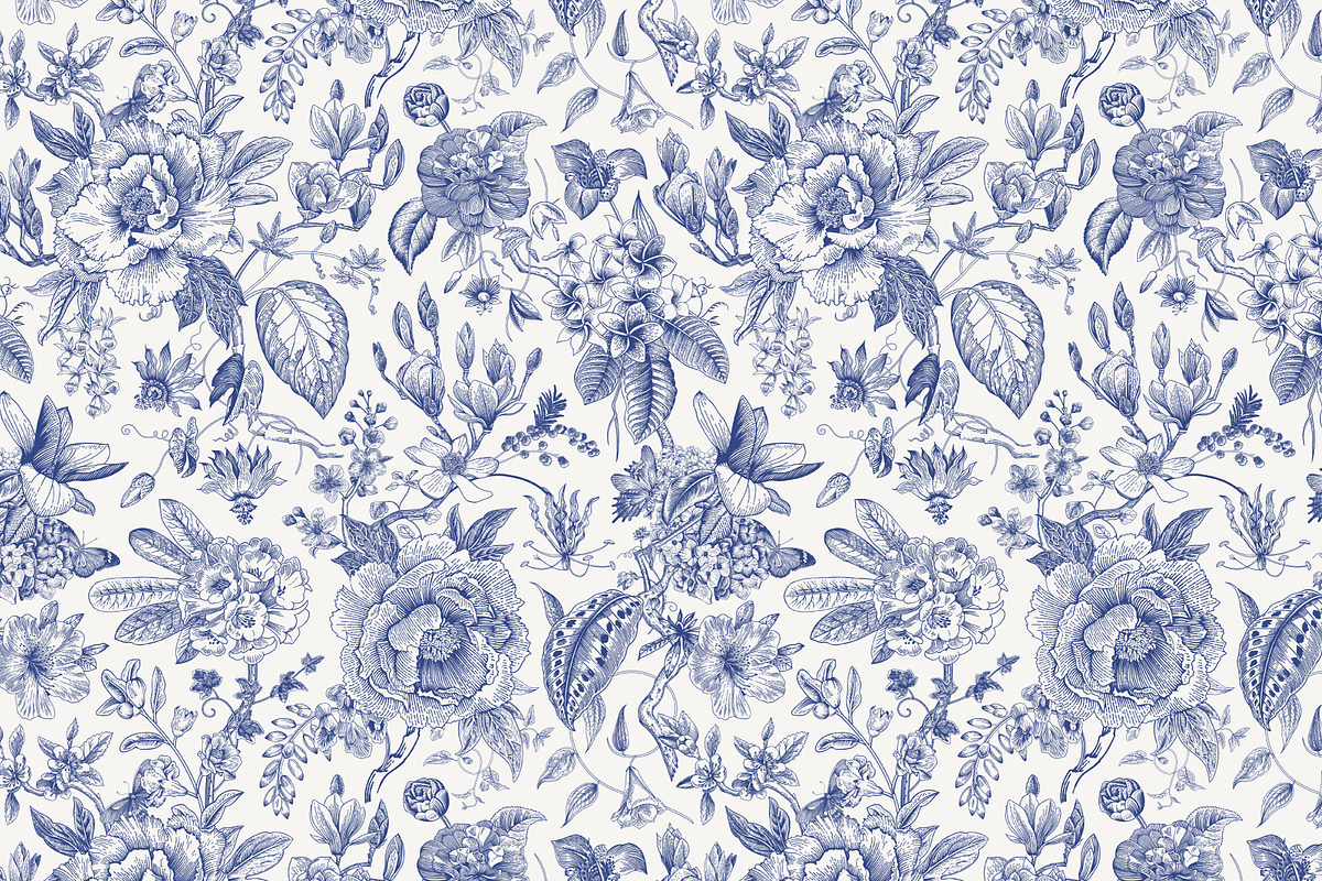 BLOOM. Chinoiserie inspired. B&W, a Decorative Illustration by olga.korneeva (Photo 6 of 11)