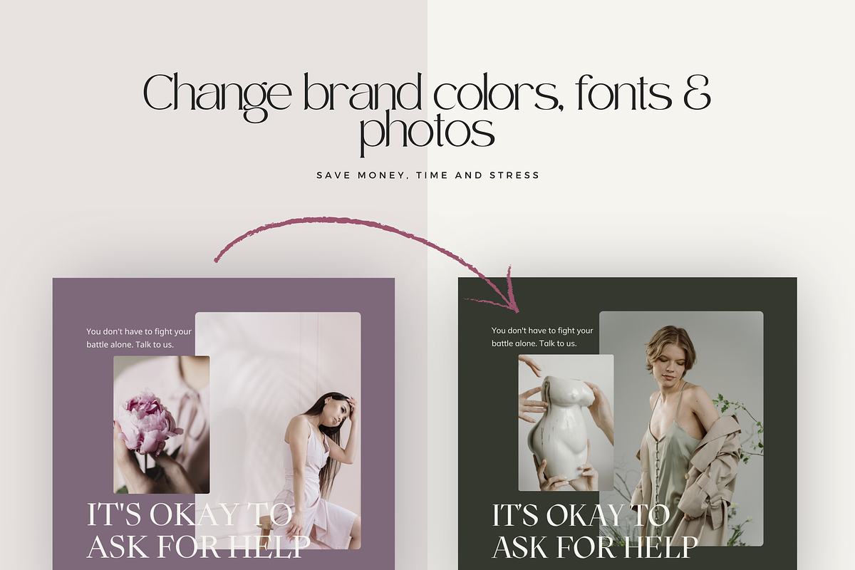 Canva Mental health Social Media Mar, a Social Media Template by Lovely Confetti (Photo 7 of 9)