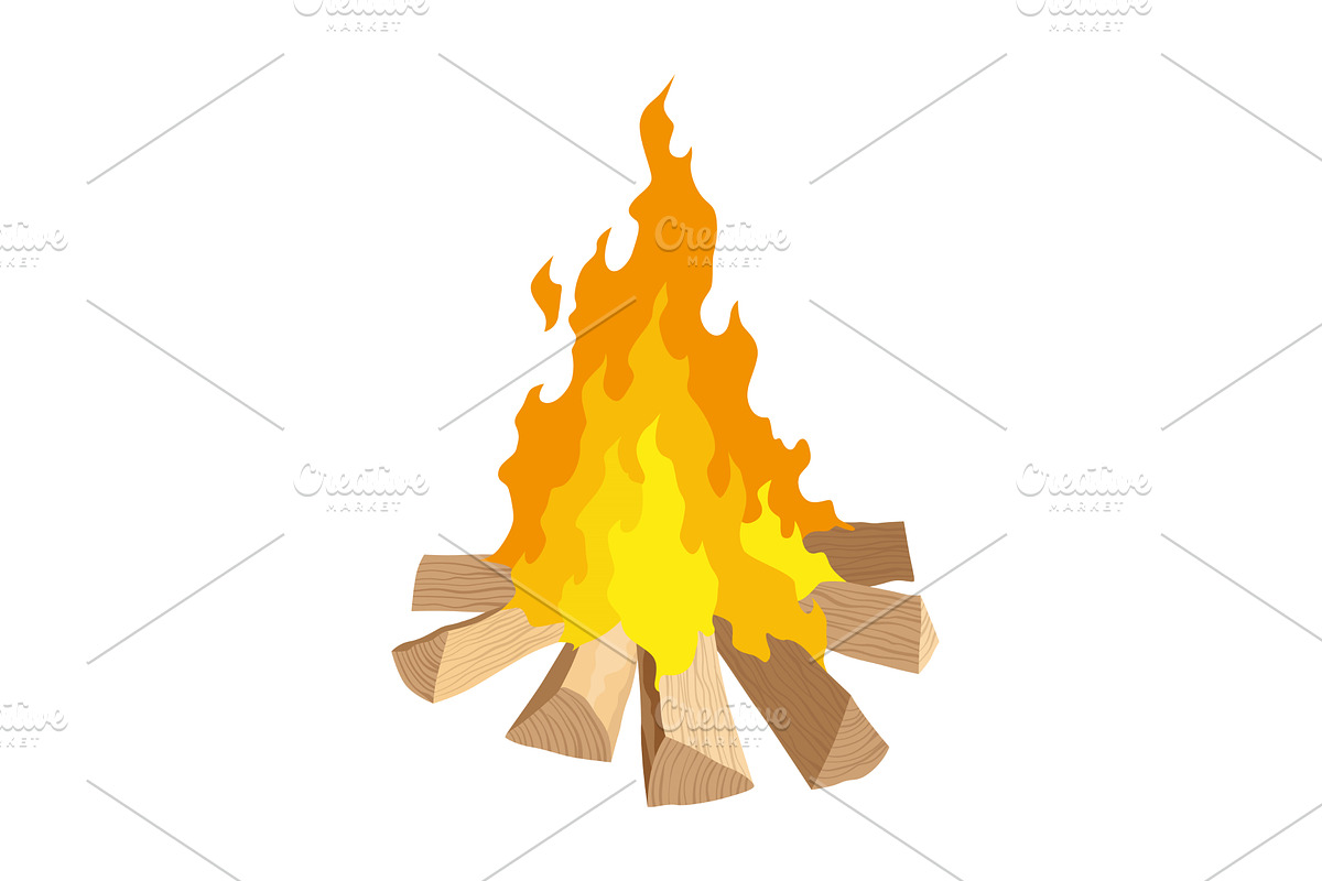 Fireplace campfire type, an Object Illustration by Things for designers