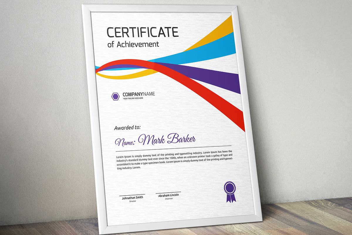 Certificate Word | PSD | AI, a Stationery Template by Curve Design (Photo 2 of 6)