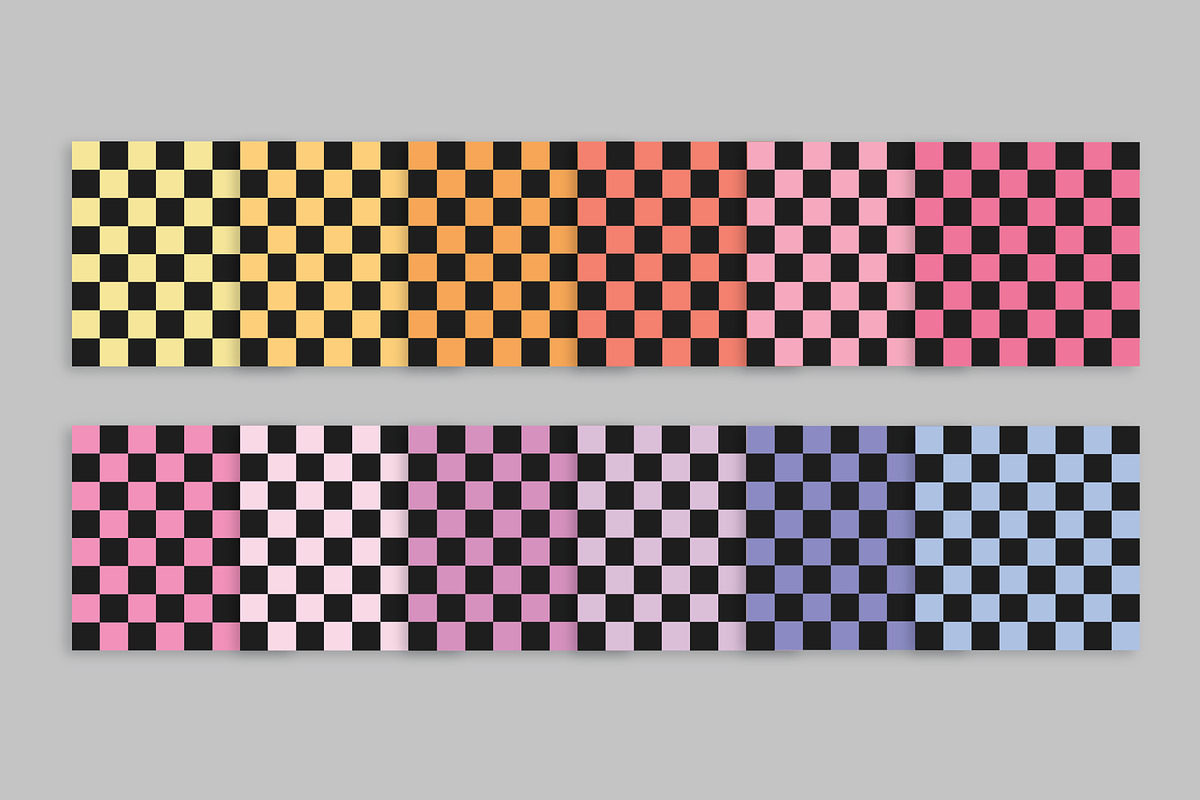 Rainbow Checkers Seamless Patterns, a Pattern Graphic by Running With Foxes (Photo 6 of 8)