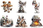 Whimsical Winter Clipart, an Illustration by DreamArtGraphic (Thumbnail 5 of 5)