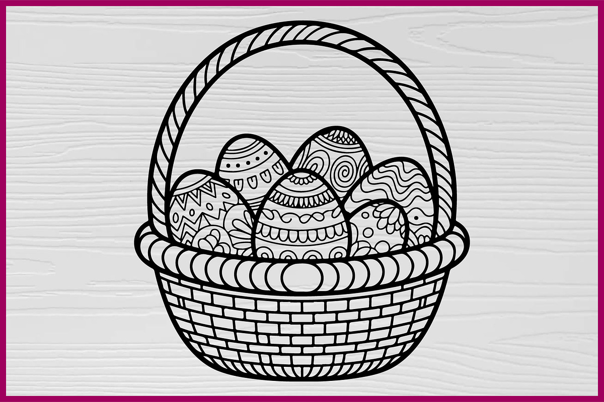 20 Vintage Easter Basket silhouette, a Decorative Illustration by Artivon (Photo 3 of 4)