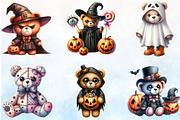 Halloween Teddy Bear Clipart Bundle, a Seasonal Illustration by Rose Art (Thumbnail 2 of 4)