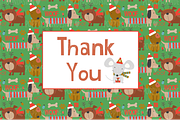 Holiday pets clipart set, an Animal Illustration by Poppymoondesign (Thumbnail 3 of 3)