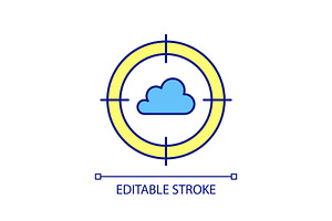Focus on cloud RGB color icon, an Icon by IMG Visuals