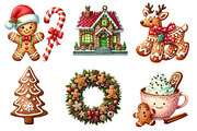 Watercolor Gingerbread Clipart, an Illustration by CreationArt (Thumbnail 4 of 5)
