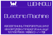 Electric Machine font, a Sans Serif Font by weknow (Thumbnail 1 of 8)