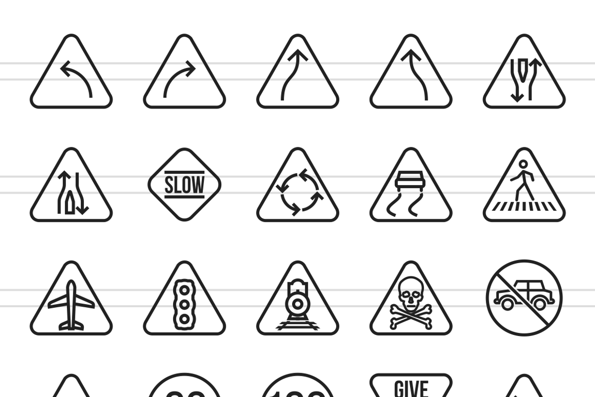 166 Signs & Symbols Line Icons, an Outline Icon by IconBunny (Photo 2 of 6)