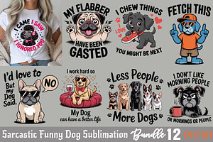 Sarcastic Funny Dog Bundle Sublimati, an Object Graphic by DollarSmart