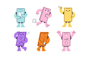 Cute smartphone mascots set, a Technology Illustration by PaperTrident (Thumbnail 2 of 6)