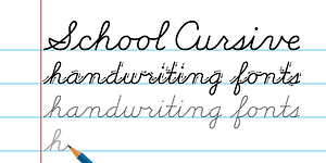 School Cursive, a Handwritten Font by Cursive Workshop
