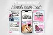 Mental Health Instagram Template, a Social Media Template by ZenSocialDesigns (Thumbnail 1 of 9)
