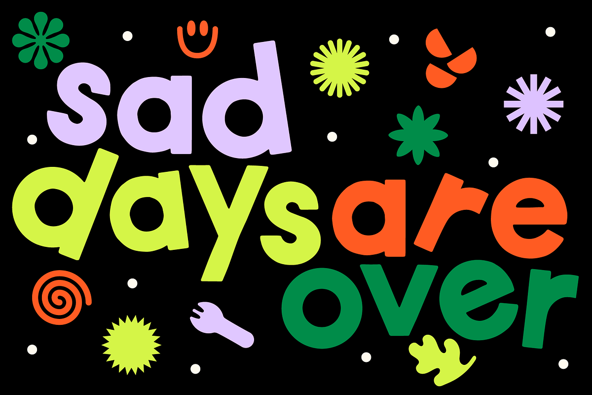 Salad Days! Geometric Sans Serif, a Sans Serif Font by Meg Lewis Fun House (Photo 2 of 9)
