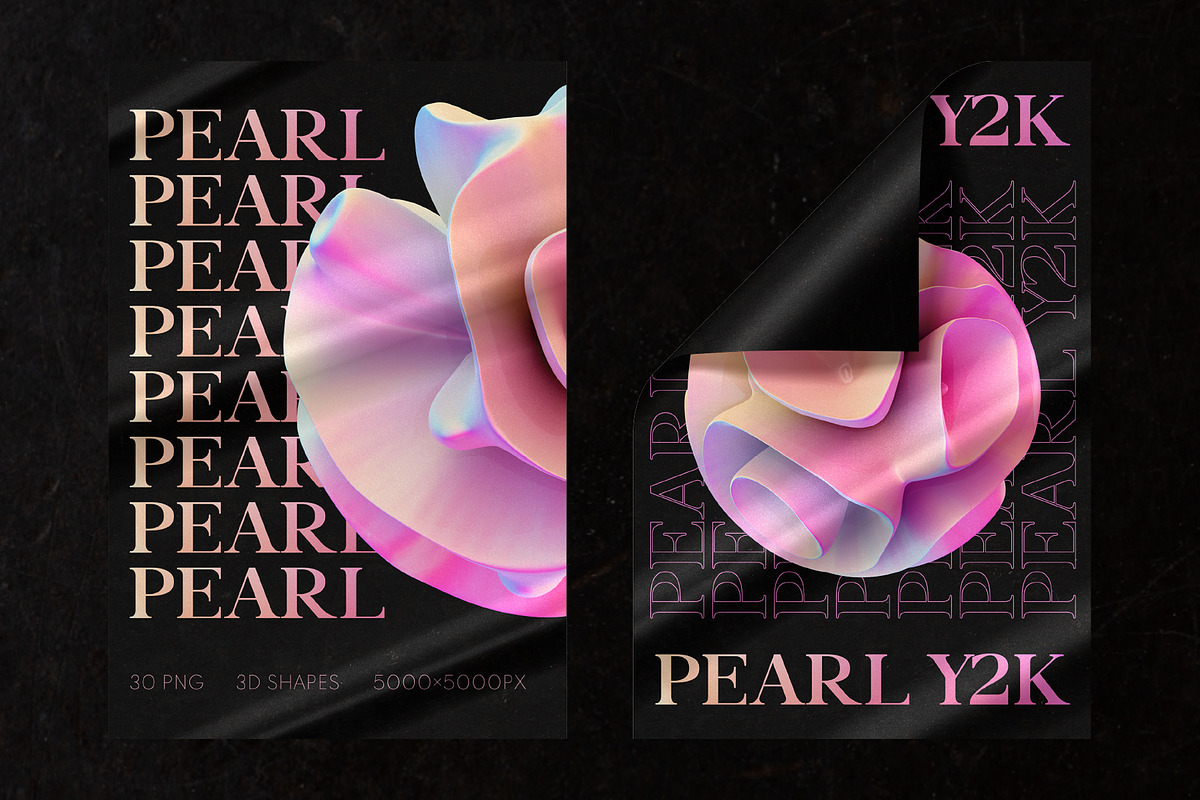 Pearl Y2K Abstract 3D PNG Shapes, an Object Graphic by stasylionet (Photo 3 of 10)